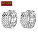 Centenary Bao Jinxiang's new PT950 platinum shiny laser embroidered earrings women's earrings and buckles fashionable platinum earrings lover's gift platinum embroidered earrings about 3.7-3.9 grams