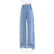 Pitt Pitt Girls Wide Jams Jeans Style d'automne 2025 Nouveau pantalon pour enfants de style automne print
