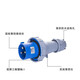 Hefeng IP67 Waterproof 63A125A Nylon Aviation Aviation Connector de enchufe 3 núcleo 4 cables 5 agujeros de alta potencia HFN-1342 63A Caón abierto de cuatro núcleos rojo