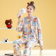 Fenton Couple Pajamas Pure Cotton Brown Bear IP Spring and Autumn Lapel Long Sleeve Home Clothes Set Women Q9FJ25790652