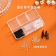 Beautiful ear sticks with ear plugging resin earrings, suitable for women with pierced ears, transparent invisible anti-blocking needles for students, no need to remove them when sleeping, six-compartment set of ear sticks