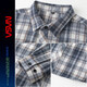 nasawassup official fashion brand co-branded shirt jacket men's autumn and winter Japanese plaid shirt trendy casual inner men's top white 2XL (recommended 130-150Jin [Jin equals 0.5 kg])