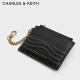 CHARLES/KEITH23 new chain mini coin purse card bag women's bag CK6-50840458-1Black black 6 pieces