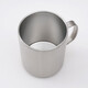 MUJI stainless steel double-layer mug large capacity male and female office student water cup tea cup coffee cup silver 490ml