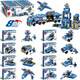 Assembled building blocks 8 in 1 city series DIY compatible LEGO small particles children's toys Children's Day gifts City Fire Brigade 8 in 1-single box full set 8 boxes