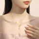 Shien gold rose necklace 520 new full gold pendant 18k color gold clavicle chain for girlfriend romantic rose necklace