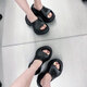 Phoenix usa zapatillas de suela gruesa para mujeres para el verano 2024 nuevas tendencia de moda de flores cruzadas de alta altura Sandalias de tacón alto 37-38