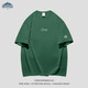 Camiseta Dingfengbaoluo Camisa de base de base de verano de manga corta Tops bordados Versátiles Versátiles DF085 Dark Green 2XL