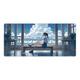 
Three-color cat 2D anime mouse pad super large boy computer desktop mat laptop keyboard mat office mouse pad game e-sports cartoon customizable precision lock edge thickened 12083 blue sky and white clouds 60 cm x 30 cm x 4 mm