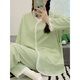 Qiao Yumeng confinement clothes for winter cotton postpartum breastfeeding large size pregnant women pajamas for women spring and autumn style two-piece summer suit for pregnancy confinement v6628 cotton cardigan rabbit suit XL recommended 120-140Jin [Jin equals 0.5 kg] wear