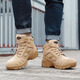 DRUNROCKS Junlok light anti-sting tactical boots D12013 outdoor hiking shoes wear-resistant and breathable mid-top tactical training shoes Desert color 43