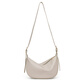 Bolsa Viney Bag Women's Cow Wide Bolsas Crossbody Light Luxury Empit Bag Bag Bold de cumpleaños For Girlfriend Wife [White] Bolsa de almohada de marca práctica de alta gama