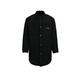 BJHG ne se soucie pas des conséquences, petite veste de style parfumé pour le manteau de laine de laine Tweed pour hommes pour hommes pour la couche de finition de mi-longueur pour femmes, Charcoal Black L