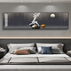 Aohan modernes Licht Luxus Nachts Malerei Schlafzimmer Hauptschlafzimmer Hintergrund Wanddekoration Gemälde Wohnzimmer Horizontale Version warmes und warmes Atmosphäre Wandmalerei JD12243 Xianlu schaut auf den Mond 120*30 cm Kristallporzellan Aluminiumlegierung schwarzer Rahmen