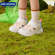 Dr. Kong Dr. Jiang Children's Shoes Velcro 2023 Spring and Autumn Mesh Cloth Comfortable and Breathable Toddlers and Girls Baby Toddlers Beige 28 Foot length is about 16.9-17.4