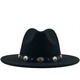 Techima Top Hat Gentleman Hat Men's Tibetan Jazz Hat Retro Top Hat Men's Cowboy Hat Big Head Hat Punk Suit Gentleman Black L(5860cm)