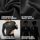 ROCKBROS Autumn and Winter Warm Sweatshirt Long Sleeve Men's Mountain Road Bike Fleece Cycling Suit Inner Top Black 3XL 4XL