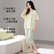 Modal Pyjamas für Frauen 2025 Neue Sommer-Modal-Baumwolle mit Brustpolster Frauen kurzärmelige elegante Heimkleidung für Sommer LZS: 6210 Orchid Purple English XL [Nackt Schlaf ohne Gefühl]