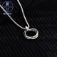 Nilan men's PT950 platinum necklace new platinum ring niche design trendy k gold men and women blue white gold silver pendant