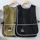 Gemengtong Vest del delantal de chaleco y uso doméstico 2025 Nuevo petróleo resistente e impermeable Trabajo específico de trabajo Internet Celebrity Work Trabajo Black ZJ702 IMPRESION VEST PACERA 1 FAPA 1