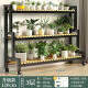 
Ximofang [753 repurchase] Iron-art balcony flower stand indoor living room floor-standing flower pot stand balcony vegetable planting rack Nanzhu black rack One layer length 60 height 10 width 25-Nanzhu