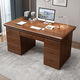 QUINCEGIRL2024 new solid wood desk thickened boss desk office with drawer lock single Chinese style thickened upgraded A walnut desk 1.4X0.7X0.75 meters