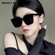 MAINLYKITTY polarized sunglasses for women with UV proof and strong light driving sunglasses for women with cycling sunglasses 2025 new model [Black frame black film]-gift box package