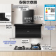 海尔（Haier）抽油烟机燃气灶套装25立方大吸力顶侧双吸一级能效吸油烟机家用7字型自清洁C2700AB系列EC723 【单烟机】25m³顶侧三吸+高频自清洗
