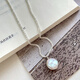 Profitez d'abord de (Chuxiang) S925 Silver Baroque Pearl Star Collier Girl Friends Monica La même chaîne de clarbone de luxe léger 1381dz-silver-S925 925 Silver