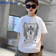 
Badibadi summer children's clothing new versatile T-shirt for boys pure cotton loose short-sleeved children's summer half-sleeved top Class A white KMS33/Xinjiang cotton quality One size 12035-40Jin[Jin equals 0.5 kg]