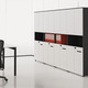 Gabinete de archivo final de verano gabinete bajo con gabinete de bloqueo de bloqueo gabinete de la oficina del gabinete de la oficina del archivador de la oficina del archivador de la contraseña Combinación simple [misterioso gris] 1200*400*1050