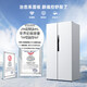 MeiLing worry-free embedded | 615 liter household two-door two-door double-door ultra-large capacity refrigerator first-class energy efficiency air-cooled frost-free bottom cooling ultra-thin zero embedded subsidy refrigerator Wuyou embedded BCD-615WPCZX Snowy White