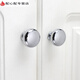 XMSJ European Edelstahl Helle Chromfarbe Garderobe Schrankschublade rund ein Loch Griff französische Silberschuhschrank-Schublade kleines Griff 3527 Helle Chrom-64-Lochabstand