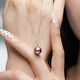 Duxi Freshwater Pearl Pendant 18K Gold Edison Pearl Necklace 10-11mm Purple Simple Gift