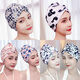 Zailu long and short hair, fashionable and cute ear-protecting fabric swimming cap, good-looking, hot spring swimming cap for women with small face, 2001 black Mickey hat + nose clip earplugs
