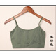 Ji Yafu without breast pads, sports underwear, bottoming straps, tube top, anti-exposure, half-length short navel-baring vest, women's cotton, black, one size fits all (good quality - high elasticity)