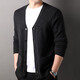 
Hengyuanxiang 100% pure wool cardigan men's V-neck solid color sweater autumn and winter new sweater trendy jacket 1520222 China Coffee M 170/48/105