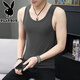 
Playboy (PLAYBOY) high-end ice silk men's vest for summer new fitness sports loose sleeveless T-shirt base quick-drying breathable vest vest 2 pieces black + dark blue summer pattern collection XL recommendation [130-145Jin [Jin equals 0.5 kg]]