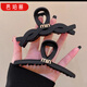 Barberry black matte hairpin for hair volume on the back of the head, women's summer large hairpin shark clip headgear recommended 3-piece set