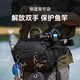 kastking multi-functional lure bag waist bag black pit set fishing gloves lure pliers storage large capacity plugs can be inserted

