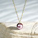Duxi Freshwater Pearl Pendant 18K Gold Edison Pearl Necklace 10-11mm Purple Simple Gift