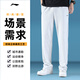 李宁运动裤男夏季薄款直筒宽松男士休闲裤子纯灰色棉卫裤官方正品长裤 灰色（常规直筒-口袋拉链） L