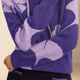 DiFelig European and American retro purple hooded sweater for women 2024 new winter casual versatile outer sweater picture color M
