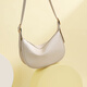 Bolsa Viney Bag Women's Cow Wide Bolsas Crossbody Light Luxury Empit Bag Bag Bold de cumpleaños For Girlfriend Wife [White] Bolsa de almohada de marca práctica de alta gama