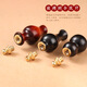 Huanyun Pavilion El sándalo rojo negro se puede desenroscar el llavero de la calabaza hueca del llavero colgante de la calabaza del llavero y las mujeres adornos de llavero de llavero rojo llavero