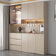 Sanqihu Nordic official direct sales wine cabinet porch cabinet integrated side cabinet high cabinet can be customized against the wall style 15240*40*220 (package upstairs to install)