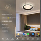 CLCEY master bedroom ceiling light modern simple and artistic room study light new light luxury creative lamp 1W 9866-full spectrum-black-diameter 40CM
