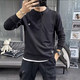 Kuraishi Kazuki American Henley collar long-sleeved T-shirt for men spring and autumn high quality handsome plus velvet casual bottoming top mustard yellow XL