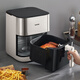 SUPOR air fryer far infrared penetrating heating 6L large capacity visual flip-free household electric fryer 8 minutes tender frying soft baking metal inner cavity color screen touch KD60YQ83