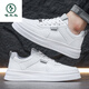 Specht 2025 Neue Herbst White Shoes Herren Atmungsschuhe Männer koreanischer Stil Schüler Vielseitige Sport- und Freizeitbrettschuhe weiß grau 16813 39 Standardcode